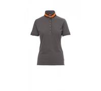 Damen Poloshirt "MEMPHIS LADY" - Payper Rauch/Vibrierendes Orange-Schwarz M