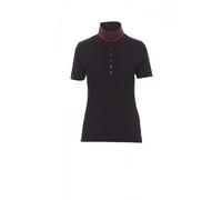 Damen Poloshirt "MEMPHIS LADY" - Payper Schwarz/Rot-Grün S