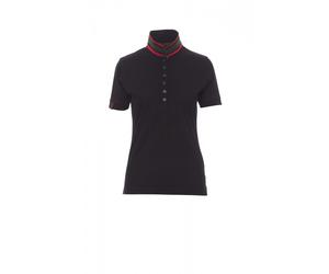 Damen Poloshirt "MEMPHIS LADY" - Payper Schwarz/Rot-Grün S