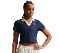 Damen Poloshirt Nike Court Dri-FIT Cropped - midnight navy/sail - Blau (L)
