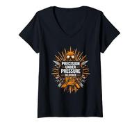 Damen Präzision unter Druck geliefert taktisch T-Shirt mit V-Ausschnitt