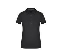 James & Nicholson Damen Pima Polo - Tailliertes Poloshirt aus exklusiver Pima-Baumwolle | Farbe: black | Grösse: M