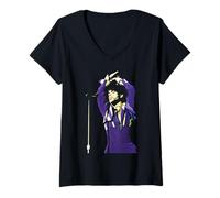 Damen Prince Live Act II Tourzeit: Purple Rain 1993 T-Shirt mit V-Ausschnitt
