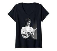 Damen Prince Tritt 1984 auf Live-Tournee mit Purple Rain auf T-Shirt mit V-Ausschnitt