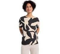 Street One Damen Print-Shirt mit Bänderdetail Whale Tail Grau Gr. 36