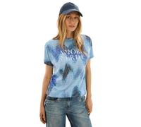CECIL Damen B322951 Print-Shirt mit Wording, Pastel Blue, M