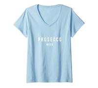 Damen PROSECCO MOOD T-Shirt mit V-Ausschnitt