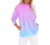 Damen Pulli Herbst Sweatshirt Baumwolle Große Größen Pink Stuff Bomberjacke Sommer Cartoon Bluse Jacke T Shirt Gestreift Cold Shoulder Blazer Oversize Anziehsachen Für Mädchen 11-12 Pullover