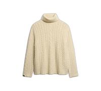 Damen Pullover aus strukturiertem Material mit Rollkragen Superdry Beige XL