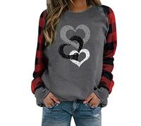 damen pullover langarm lose strickjacke sweatshirts für damen oversize basic hoodie damen weiß college jacke frauen weste puffer damen langarmshirt damen baumwolle weiß weihnachtsmotiven Longbluse