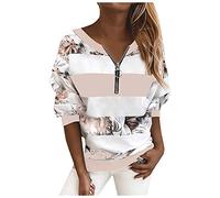 Damen Pullover Sale - Damen Pullover Casual Ethnic G Print Langarm O Neck Fashion Warm Herbst Winter Sweatshirt Tops Rundhals Langarm Shirt Basic Pullover