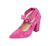 Damen Pumps Elegant Sandalen Damen Schuhe Sommer Absatzschuhe Bequem Leicht Hackenschuhe Oktoberfest Karneval Elegante SatinSchleifenPumps mit Absatz Hineinschlüpfen bequem modisch für Hochzeit(36)