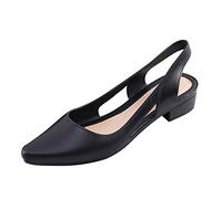 Damen Pumps Schwarz, Slingpumps Damen Slingback Bequeme Sommerschuhe Absatz Sommer Spitzenschuhe Damenpumps Damenschuhe Mit Riemen Weich Pumps Riemchenballerina