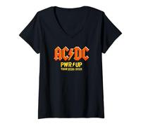 Damen PWR UP World Tour 2024-2025 Vollständiges Dateback T-Shirt mit V-Ausschnitt