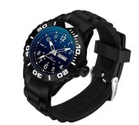 Damen-Quarzuhr mit Analog-Anzeige, Silikon-Damenuhr, mehrfarbiges Armband, leuchtende Nadel, Armbanduhr für Damen und Mädchen, Schwarz