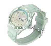 Damen-Quarzuhr mit Analog-Anzeige, Silikon-Damenuhr, mehrfarbiges Armband, leuchtende Nadel, Armbanduhr für Damen und Mädchen, grün