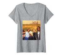 Damen Radiohead Pablo Hony Era Thom Yorke von AJ Barratt T-Shirt mit V-Ausschnitt