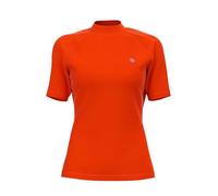 Damen Rash Guard UV Shirt - Frauen Kurzarm Wasser T-Shirt UPF 50+ UV-Schutz Schwimmen Schwimmshirt Badeshirt Bademode Surf Strand Wet Top Sonnenschutz Schnelltrocknend Trocknender Tankini Orange L