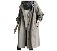 Damen Regenmantel Wasserdicht Lange Windbreaker Regenjacke Softshelljacke Mit Kapuze Mode Freizeit Übergangsjacke Outdoor Windjacke Mantel Leicht Regenponcho Allwetterjacke Khaki Marine Rot 4xl 5xl