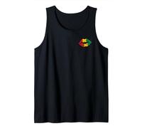 Damen Reggae T-Shirt Küssende Lippen Flagge Rastafari Rasta Girl Tank Top