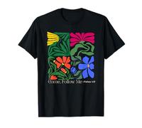 Damen Retro Boho Floral Christian Spruch Come Follow Me T-Shirt