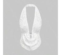 Damen Retro Y2K Subkultur Sexy drapierter Hals Strukturierter Stoff Rückenfreies Camisole