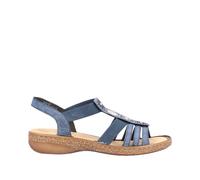 Damen Riemchensandalen Damen | Rieker | Blau | Größe 40 | Material: Kunstleder/Textil