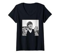 Damen Ringo Starr Die Beatles EIN Harter Tag, eine Nacht, Tussauds, 1964 T-Shirt mit V-Ausschnitt