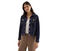 Jeansjacke CECIL, Damen, Gr. S (38), blau (rinsed wash), Jeans, 91% Baumwolle, 7% Polyester, 2% Elasthan, unifarben, casual, comfort fit normal, V-Ausschnitt, Langarm Manschette, Jacken, mit Knopfleis