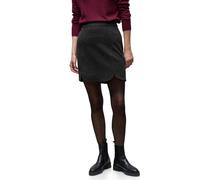 Minirock STREET ONE, Damen, Gr. 38, anthrazit melange, Stoff, 90% Polyester, 10% Viskose, unifarben, comfort fit knielang, Röcke, mit Schlitz (23541418-38) anthrazit melange
