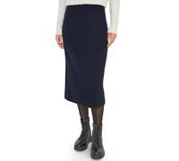 Midirock CECIL, Damen, Gr. XL (44), urban dunkelblau, Stoff, 33% Polyester, 31% Polyacryl, 24% Baumwolle, 12% Nylon, unifarben, normal wadenlang, Röcke, mit Schlitz (87376500-XL) urban dunkelblau