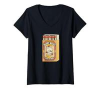 Damen Rock Music Skull Roses Vintage Match Pack Graphic T-Shirt mit V-Ausschnitt