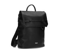 Damen Rucksack Perla PER130 eleganter City-Rucksack 8 Liter Sommer & Frühling Boho-Look mit Perlen-Verzierung, Verschlussklappe mit eingenähten unsichtbaren Magneten gute Innenausstattung (black)