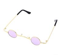 Damen Runde Sonnenbrille Retro für punk Stil UV380 Schutz Leichter TR Metall Rahmen Hochauflösende Resin Gläser Für Mode Outdoor Schwarz Lavendel Blau Grün(Purple)