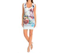 Damen Rundhalsausschnitt ärmelloses Kleid 37V2022 L