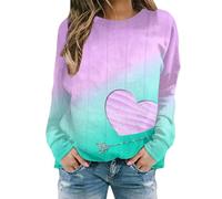 Damen Sale Angebote Sale Sweat Pullover Damen Ohne Kapuze Sweatshirt Damen Ohne Kapuze Sport Weihnachtspullover Paar Set Lila Langarmshirt Damen Sweatjacke Damen Floral Sonderangebote Schnäppchen