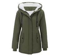 Damen Sale Winterjacke Damen Daunenjacke Warm Damen Plus Size Wintermantel Damenjacke Dicker Outwear Gefütterter Kapuzenmantel Warmer Trench Damenmantel Thermomantel Damen Prime Deals
