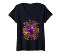 Damen Salem Massachusetts The Historic City of Witches Andenken T-Shirt mit V-Ausschnitt