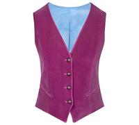 Damen Samt Weste V-Ausschnitt 4 Knöpfe Business Slim Fit Arbeitskleidung Warm Ärmellose Weste