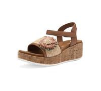 Damen Sandale Rimini Cognac,Natur Gr. 36
