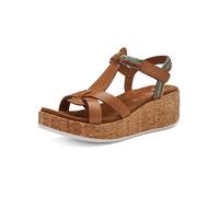 Damen Sandale Rimini Cognac,Natur Gr. 41
