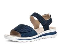 Keilsandalette ARA "TAMPA", Damen, Gr. 36, blau (nachtblau), Veloursleder, Glattleder, unifarben, sportlich, Schuhe, Sommerschuh, Sandale, Keilabsatz, mit Klettverschlüssen, G-Weite (59708417-36) nach