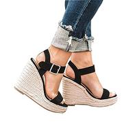 Damen Sandalen Bequem Flach Sandaletten Mit Absatz Sommer Keilabsatz Riemchen Schuhe Plateau Sandalen Weichen Sohlen Plattform Sommerschuhe Mädchen Strandschuhe Abendschuhe Sandaletten