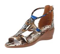Damen Sandalen Bequem Keilabsatz Atmungsaktive Vintage Leicht Strand Sandale rutschfest Böhmen Plattform Damenschuhe Sommer Strandsandalen Freizeitsandale Sandalen Damen 38 Retro Sportsandale