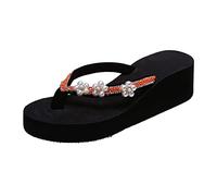 Damen Sandalen Bequem Keilabsatz Leicht Sommer Sexy Sandaletten Vintage Böhmen Plateau Damenschuhe Freizeit Sommerschuhe Wandersandalen Damen Sandalen Schwarz Retro Sportsandale