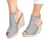 Damen Sandalen Bequem Plattform Leicht Freizeit Böhmen Strand Sandale Atmungsaktive Sexy Keilabsatz Damenschuhe Bequem Wandersandalen Römersandalen Sandalen Damen Elegant Vintage Ledersandalen