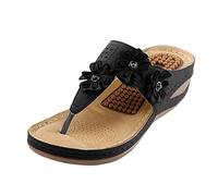 Damen Sandalen Bequem Plattform Sommer Sexy Retro Sandaletten Leicht Böhmen Keilabsatz Damenschuhe rutschfest Pantoletten Schuhe Römersandalen Sandalen Damen Sommer Bequem Trekkingsandalen