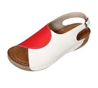 Damen Sandalen Elegant Sandals Sommer Mund Farbe Passenden Außenhandel Frauen Schuhe Große Größe Aufkleber Hohl Strand Damenschuhe Und Bequem 38 Damensandalen Bequeme Barfußsandalen Fußbett Hot Rosa