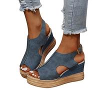 Damen Sandalen Keilabsatz Plateau Sandalen Espadrilles Sandaletten High Heels Elegant Bowknot Sommerschuhe Elegante und schöne Frauen Sandalen Lässige Strand Sandalen Riemchensandalen K963