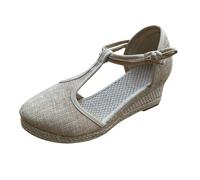 Damen Sandalen Keilabsatz Sommerschuhe Mit Geschlossene Espadrilles Plateau Wedges Sandaletten Plattform Pumps Modische Casual Schuhe Für Alltag Und Urlaub